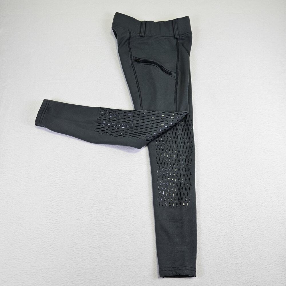 Kerrits Power Stretch Fleece Riding Pant XS Gray Zip Pocket Equestrian Breeches - Picture 4 of 16